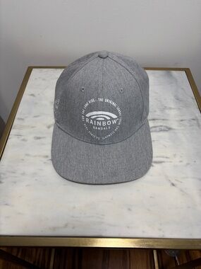 Rainbow Sandals Grey Logo Baseball Cap SnapBack